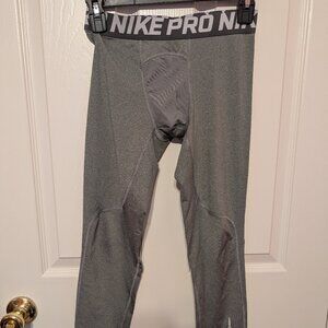 Nike Pro Boys Dri Fit Tights, Gray, Size Large, Basketball New